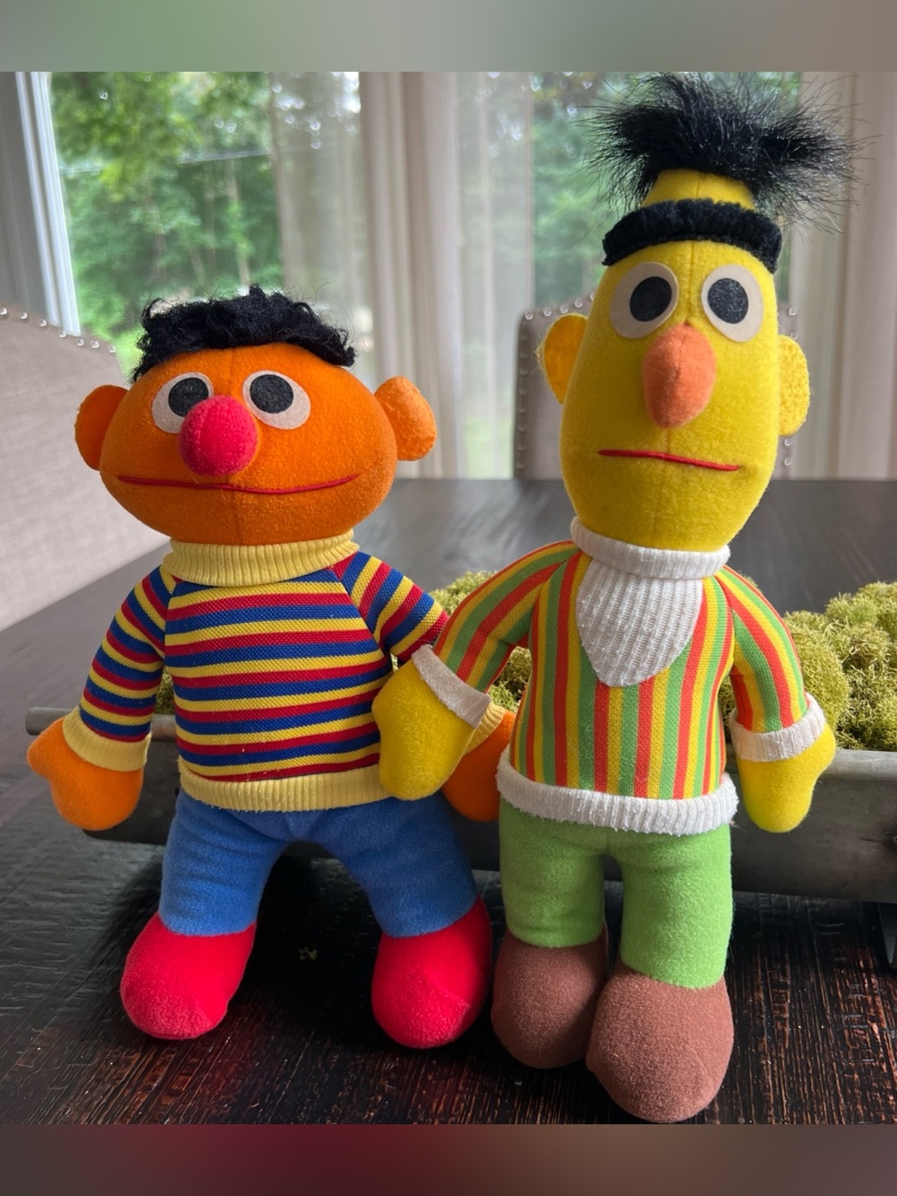 Vintage Sesame Street Bert and Ernie Plush Set Playskool Muppets Figures 80s